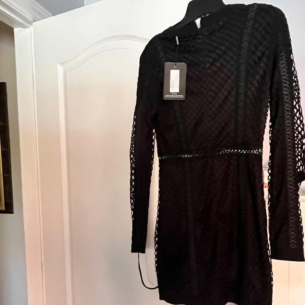 Black mesh PrettyLittleThings dress
